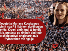 Deputetja Marjana Koçeku pas largimit nga PS i kërkon dorëheqjen Ramës: Kryeni aktin tuaj të fundit politik, protesta po rikthen dinjitetin e shqiptarëve, shqiptarët nuk frymëzohen më nga ju
