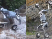 ROBOTI KINEZ LËVIZ NË TERRENE SHKËMBORE DHE PËRSHKON MBI 30 KILOMETRA ME NJË BATERI (VIDEO)