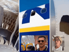 Publikohen pamjet e motorit të shkatërruar të Ryanair-it: Serbi qëndroi i varur jashtë dritares së avionit dhe për pak sa nuk ra (VIDEO)
