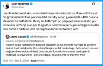 Studiues brenda Anthropic paralajmërojnë se IA-ja mund të zhdukë njerëzimin